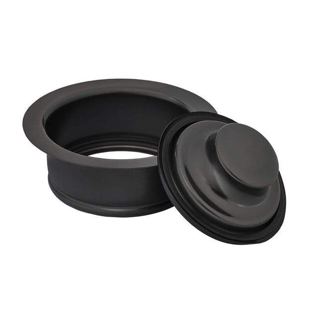 Ruvati Garbage Disposal Flange for Kitchen Sinks - Gunmetal Black Stainless Steel - RVA1041BL Ruvati