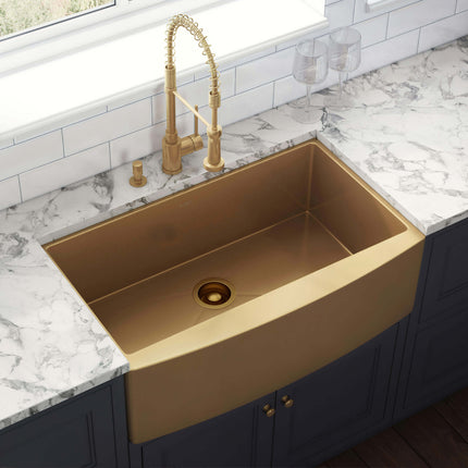 Ruvati Garbage Disposal Flange for Kitchen Sinks - Brass / Gold Tone Stainless Steel - RVA1041GG Ruvati