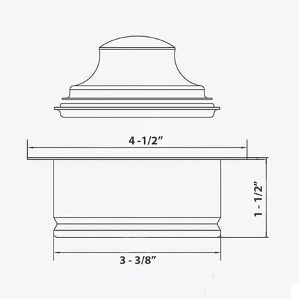 Ruvati Garbage Disposal Flange for Kitchen Sinks - Brass / Gold Tone Stainless Steel - RVA1041GG Ruvati