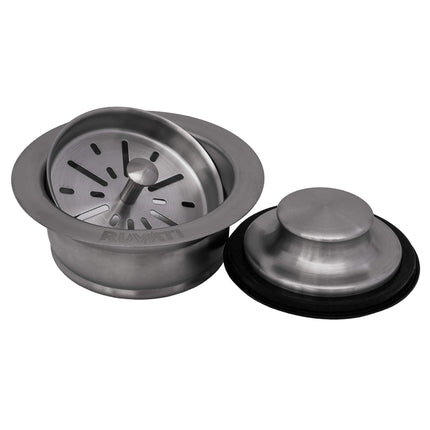 Ruvati Kitchen Sink Garbage Disposal Flange with Basket Strainer and Stopper - Stainless Steel - RVA1052ST Ruvati
