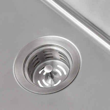 Ruvati Extended Garbage Disposal Flange with Deep Basket Strainer for Kitchen Sinks - Stainless Steel - RVA1049ST Ruvati