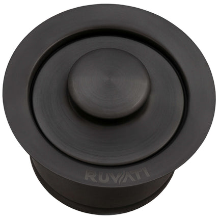 Ruvati Extended Garbage Disposal Flange with Deep Basket and Stopper - Gunmetal Black Stainless Steel - RVA1052BL Ruvati