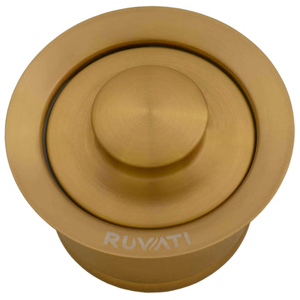 Ruvati Extended Garbage Disposal Flange with Deep Basket and Stopper - Brushed Gold Satin Brass - RVA1052GG Ruvati