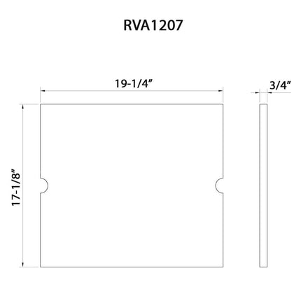 Ruvati 19 x 17 inch Solid Wood Replacement Cutting Board Sink Cover for RVH8307 workstation sink - RVA1207 Ruvati
