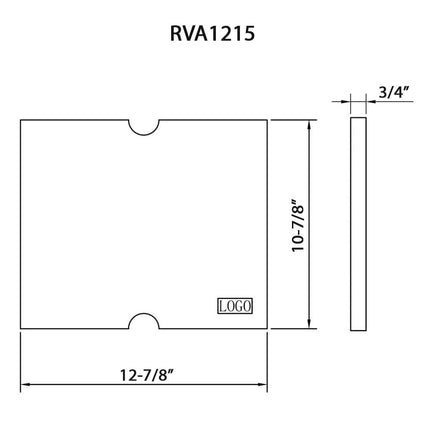 Ruvati 13 x 11 inch Solid Wood Replacement Cutting Board for RVH8215 and RVQ5215 workstation sinks - RVA1215 Ruvati