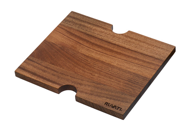 Ruvati 13 x 11 inch Solid Wood Replacement Cutting Board for RVH8215 and RVQ5215 workstation sinks - RVA1215 Ruvati