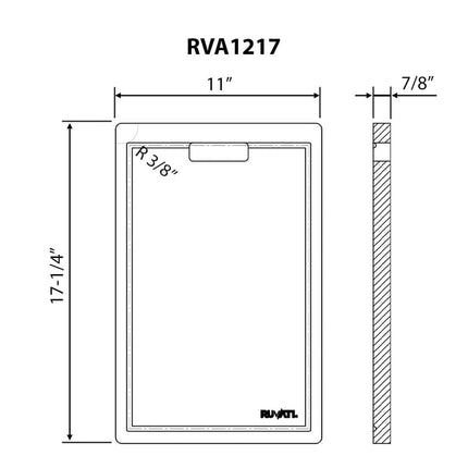 Ruvati 17 x 11 inch Solid Wood Replacement Cutting Board for Ruvati Workstation Sinks - RVA1217 Ruvati