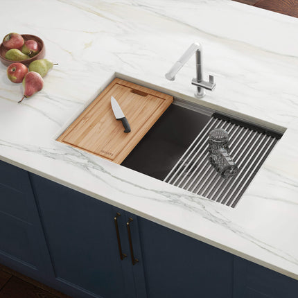 Ruvati 17 x 11 inch Bamboo Replacement Cutting Board for Ruvati Workstation Sinks - RVA1217BAM Ruvati