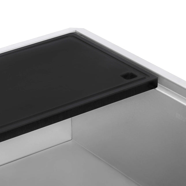 Ruvati 17 x 11 inch Black Resin Thick Replacement Cutting Board for Ruvati Workstation Sinks - RVA1217BLK Ruvati