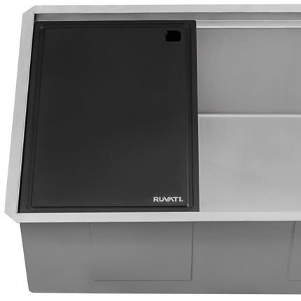 Ruvati 17 x 11 inch Matte Black Composite Replacement Cutting Board for Ruvati Workstation Sinks - RVA1217BWC Ruvati