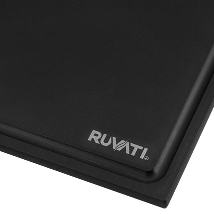 Ruvati 17 x 11 inch Matte Black Composite Replacement Cutting Board for Ruvati Workstation Sinks - RVA1217BWC Ruvati
