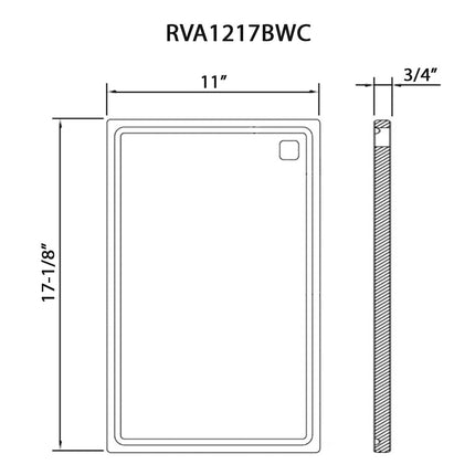 Ruvati 17 x 11 inch Matte Black Composite Replacement Cutting Board for Ruvati Workstation Sinks - RVA1217BWC Ruvati
