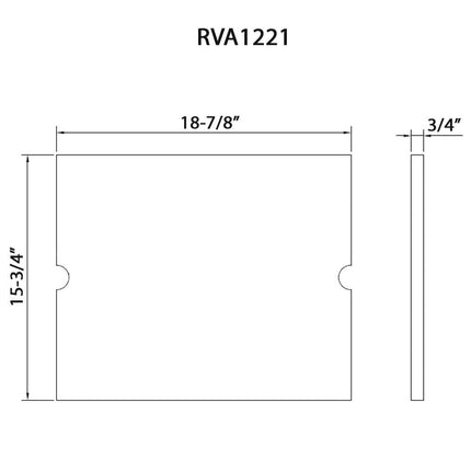 Ruvati 19 x 16 inch Solid Wood Replacement Cutting Board Sink Cover for RVH8221 workstation sink - RVA1221 Ruvati