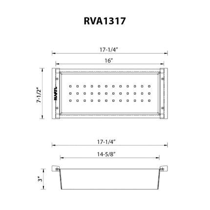Ruvati Workstation Sink Replacement Colander 17 inch Stainless Steel with Wooden Handles - RVA1317 Ruvati