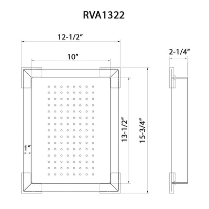 Ruvati Lower-Tier Shallow Colander for Double Ledge Dual Tier Workstation Sinks - RVA1322 Ruvati