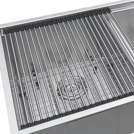 Ruvati Stainless Steel and Silicone Rollup Rack Trivet for Workstation Sinks - RVA1385 Ruvati