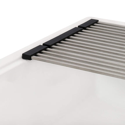 Ruvati Stainless Steel Foldable Drying Rack Replacement for RVG1533 Farmhouse Workstation Sink - RVA1393 Ruvati