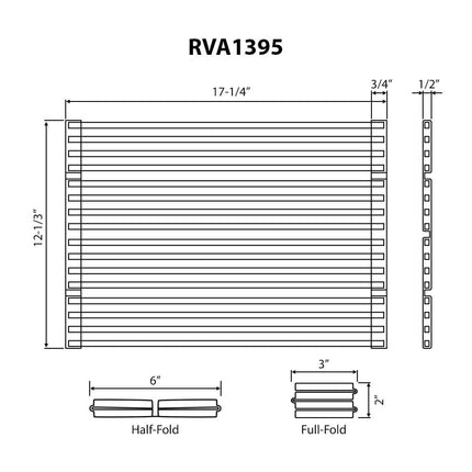 Ruvati Stainless Steel and Silicone Foldable Drying Rack for Workstation Sinks Dish Mat Trivet - RVA1395 Ruvati