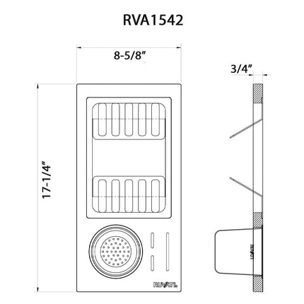 Ruvati Wood Dish Plate and Silverware Caddy Drying Rack for Workstation Sinks - RVA1542 Ruvati