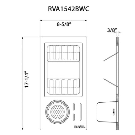 Ruvati Black Composite Dish Plate and Silverware Caddy Drying Rack for Workstation Sinks - RVA1542BWC Ruvati