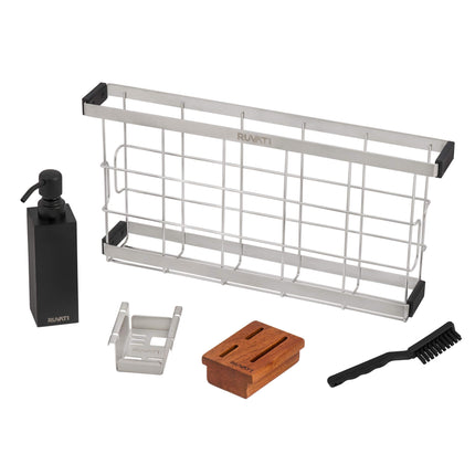 Ruvati Multi-function Workstation Organizer and Cutting Board Caddy with Soap Dispenser and Knife Block - RVA1580 Ruvati