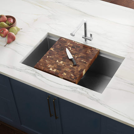 Ruvati 17 x 16 x 2 inch thick End-Grain Acacia Butcher Block Solid Wood Large Cutting Board - RVA2445ACA Ruvati