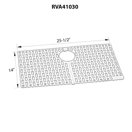 Ruvati Silicone Bottom Grid Sink Mat for RVG1030 and RVG2030 Sinks - Gray - RVA41030GR Ruvati