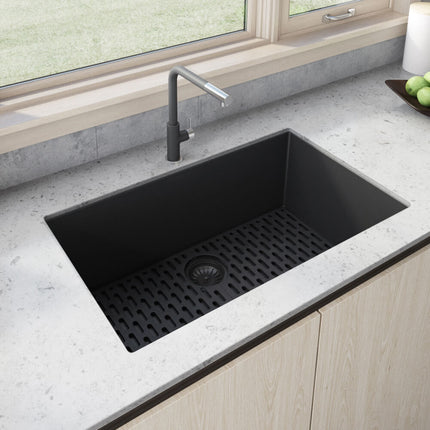Ruvati Silicone Bottom Grid Sink Mat for RVG1030 and RVG2030 Sinks - Black - RVA41030BK Ruvati