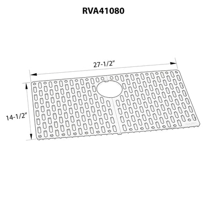 Ruvati Silicone Bottom Grid Sink Mat for RVG1080 and RVG2080 Sinks - Black - RVA41080BK Ruvati
