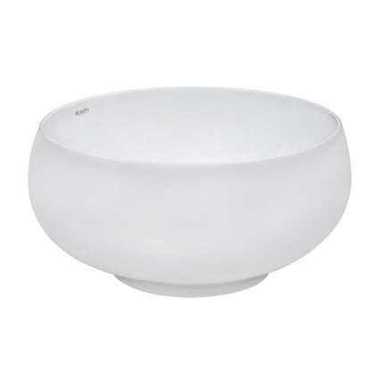 Ruvati 12 inch Bathroom Vessel Sink Round White Circular Above Counter Porcelain Ceramic - RVB0312 Ruvati