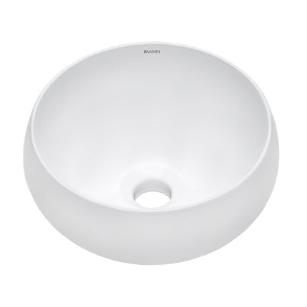 Ruvati 12 inch Bathroom Vessel Sink Round White Circular Above Counter Porcelain Ceramic - RVB0312 Ruvati