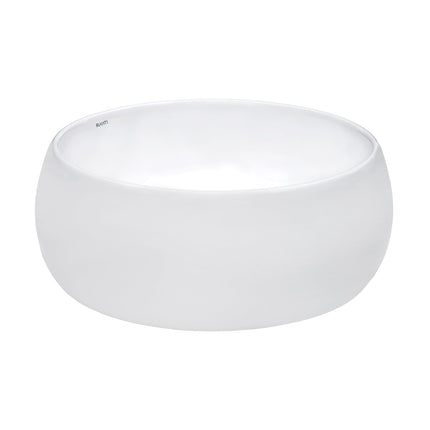 Ruvati 16 inch Bathroom Vessel Sink Round White Above Counter Circular Porcelain Ceramic - RVB0316 Ruvati