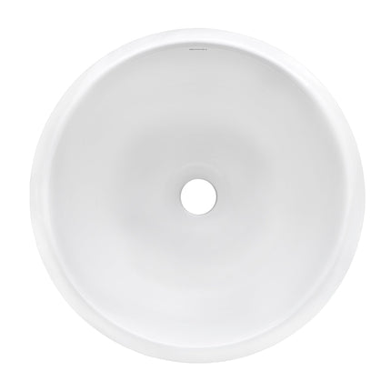 Ruvati 16 inch Bathroom Vessel Sink Round White Above Counter Circular Porcelain Ceramic - RVB0316 Ruvati