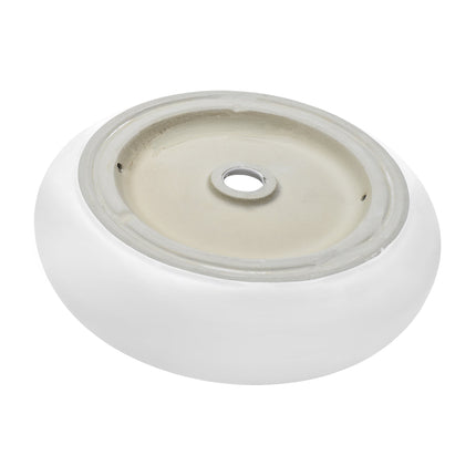 Ruvati 16 inch Bathroom Vessel Sink Round White Above Counter Circular Porcelain Ceramic - RVB0316 Ruvati
