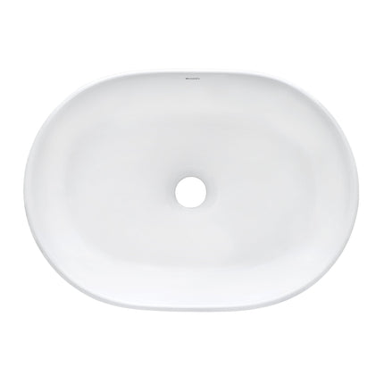 Ruvati 24 x 16 inch Bathroom Vessel Sink White Oval Above Vanity Countertop Porcelain Ceramic - RVB0424 Ruvati