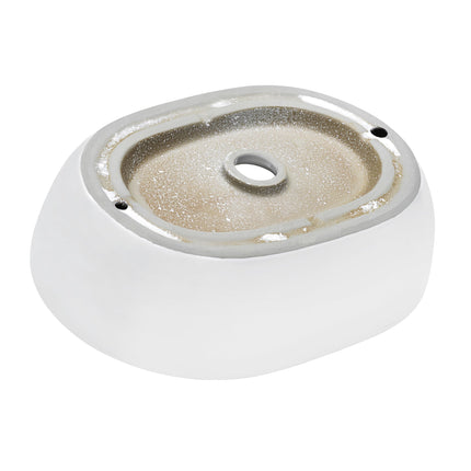 Ruvati 24 x 16 inch Bathroom Vessel Sink White Oval Above Vanity Countertop Porcelain Ceramic - RVB0424 Ruvati