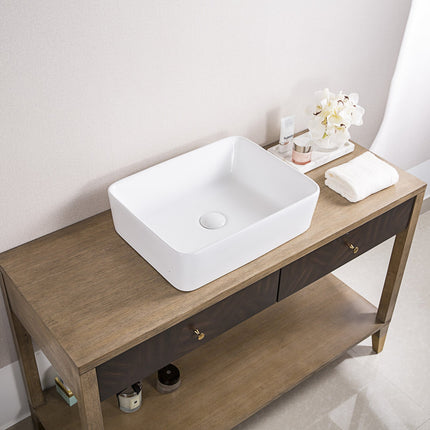 Ruvati 19 x 14 inch Bathroom Vessel Sink White Rectangular Above Vanity Counter Porcelain Ceramic - RVB1915 Ruvati