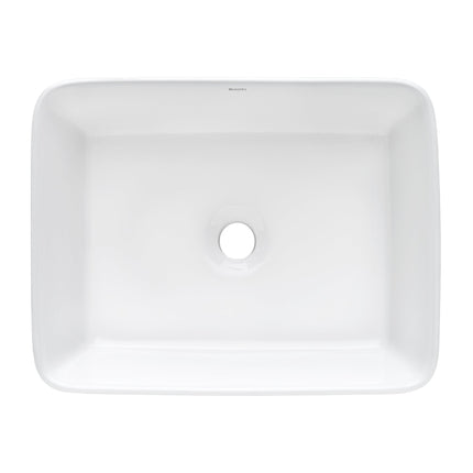 Ruvati 19 x 14 inch Bathroom Vessel Sink White Rectangular Above Vanity Counter Porcelain Ceramic - RVB1915 Ruvati
