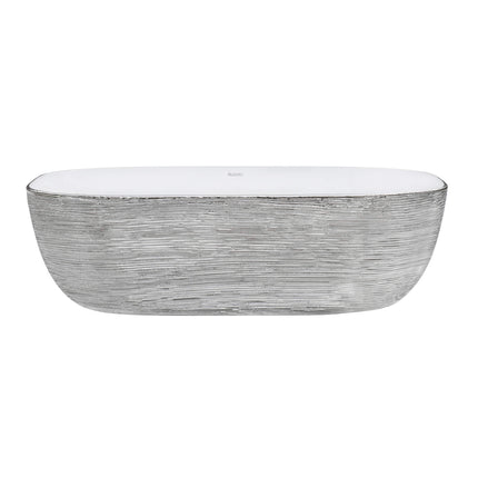 Ruvati 20 x 16 inch Bathroom Vessel Sink Silver Decorative Art Above Vanity Counter White Ceramic - RVB2016WS Ruvati