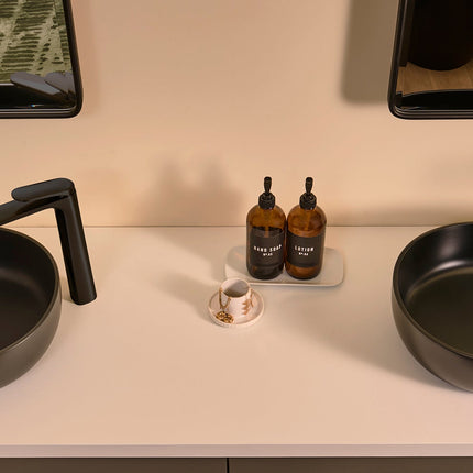 Ruvati 19-inch Matte Black epiStone Solid Surface Modern Bathroom Vessel Sink - RVB2119BK Ruvati