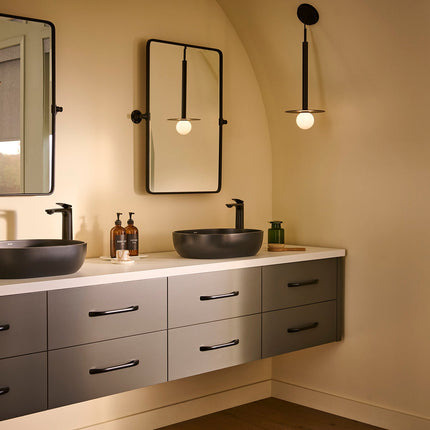 Ruvati 19-inch Matte Black epiStone Solid Surface Modern Bathroom Vessel Sink - RVB2119BK Ruvati