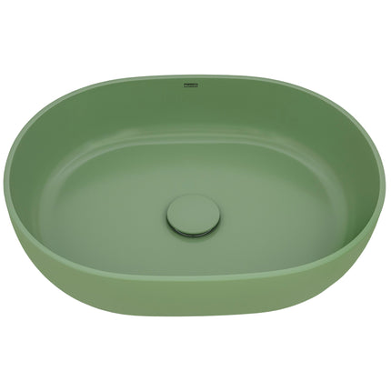 Ruvati 19-inch Avocado Lime Green epiStone Solid Surface Bathroom Vessel Sink - RVB2119GN Ruvati
