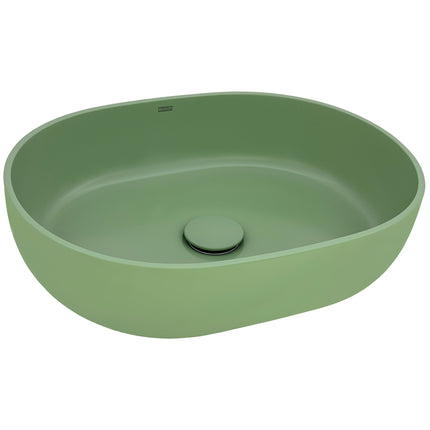Ruvati 19-inch Avocado Lime Green epiStone Solid Surface Bathroom Vessel Sink - RVB2119GN Ruvati