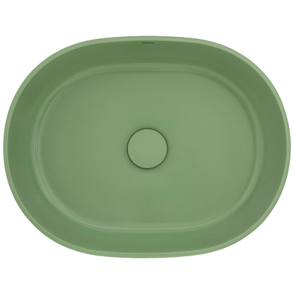 Ruvati 19-inch Avocado Lime Green epiStone Solid Surface Bathroom Vessel Sink - RVB2119GN Ruvati