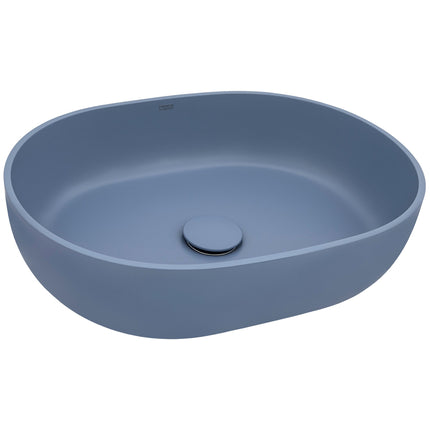 Ruvati 19-inch Pacific Blue epiStone Solid Surface Modern Bathroom Vessel Sink - RVB2119LE Ruvati