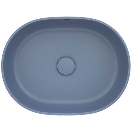 Ruvati 19-inch Pacific Blue epiStone Solid Surface Modern Bathroom Vessel Sink - RVB2119LE Ruvati