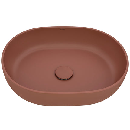 Ruvati 19-inch Sedona Clay Pink epiStone Solid Surface Bathroom Vessel Sink - RVB2119TL Ruvati