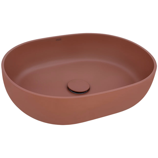 Ruvati 19-inch Sedona Clay Pink epiStone Solid Surface Bathroom Vessel Sink - RVB2119TL Ruvati