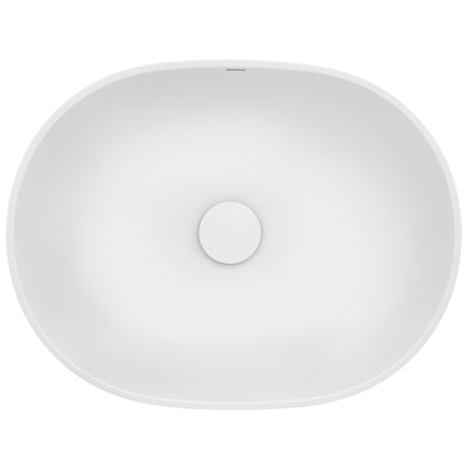 Ruvati 19-inch Matte White epiStone Solid Surface Modern Bathroom Vessel Sink - RVB2119WH Ruvati