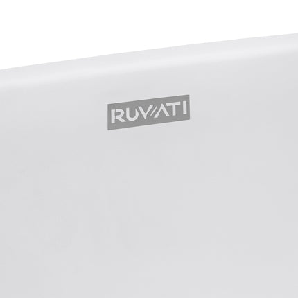 Ruvati 19-inch Matte White epiStone Solid Surface Modern Bathroom Vessel Sink - RVB2119WH Ruvati